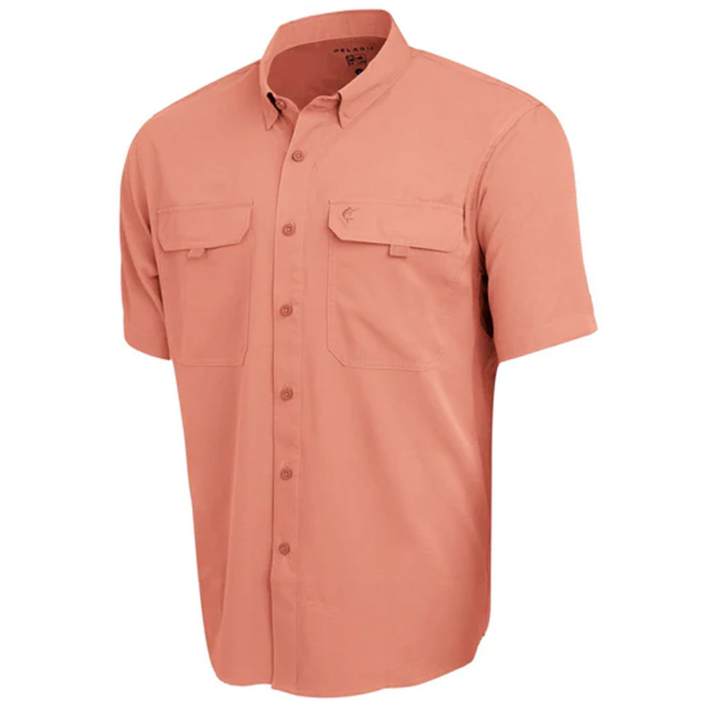 Pelagic Keys SS Fishing Shirt - Coral