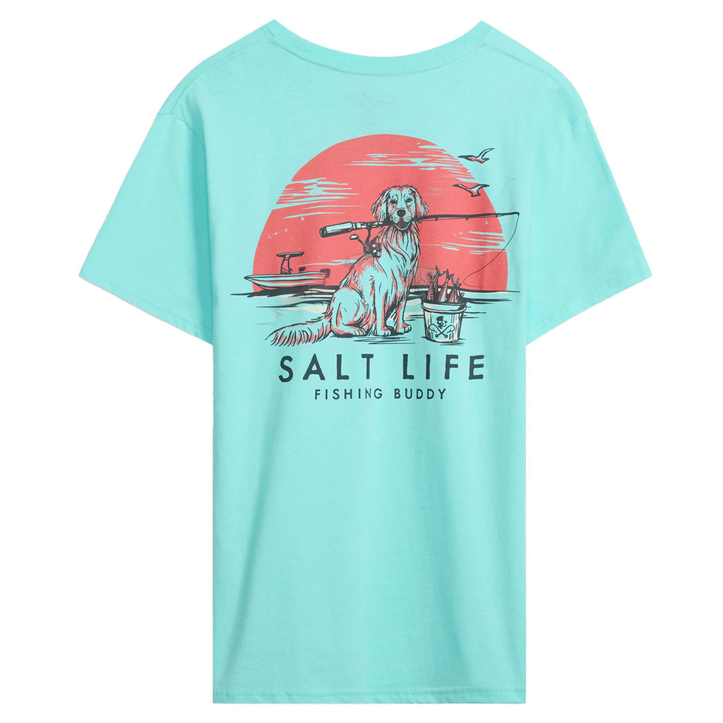 Salt Life Dog Fishing Tee - Mint